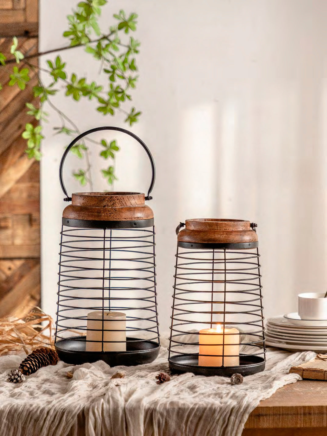 Bricero Negro y Madera - Pequeño