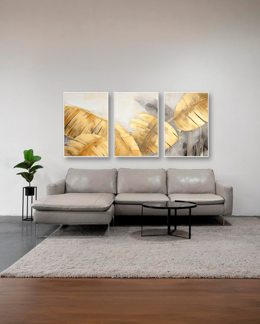 Cuadro Triptico Hojas