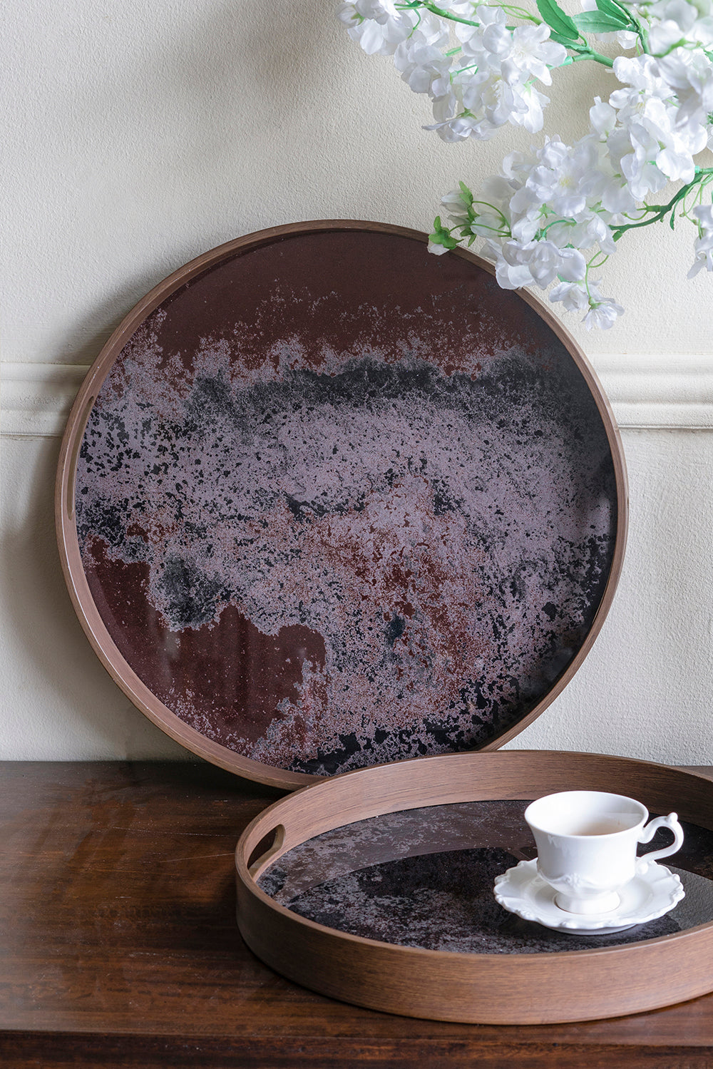 Set Bandejas Decorativa L:D15.5x1.5" S:D13.5x1.5"