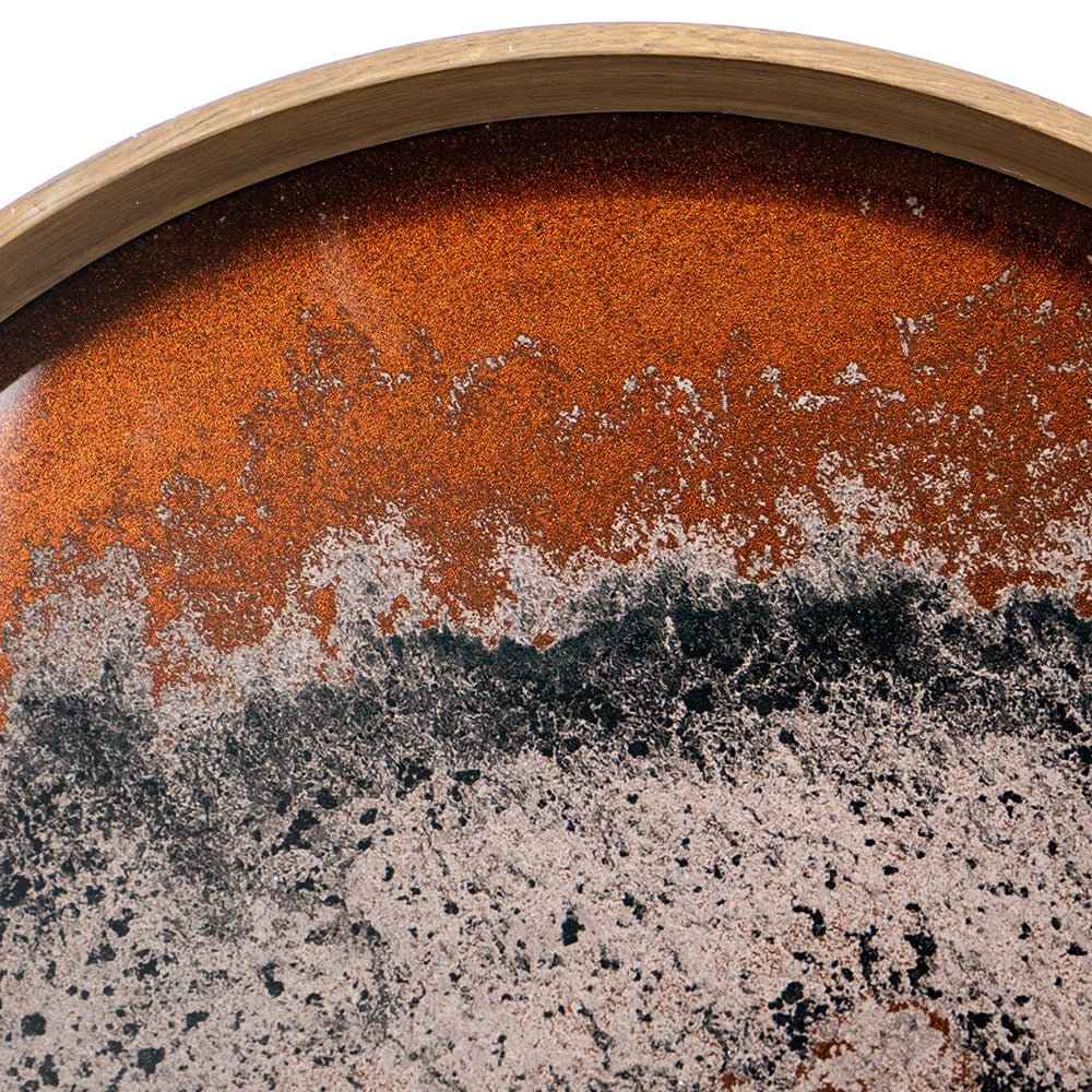 Set Bandejas Decorativa L:D15.5x1.5" S:D13.5x1.5"