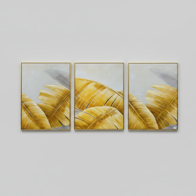 Cuadro Triptico Hojas