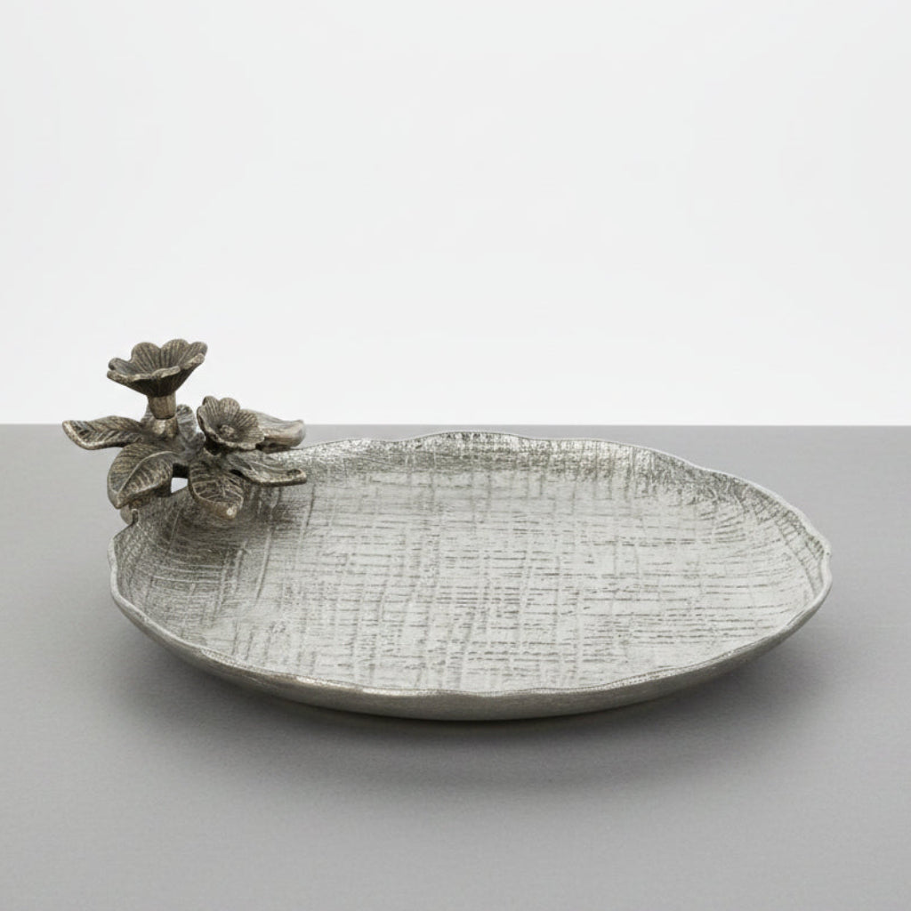 Bandeja Decorativa Floral 7 x 35,6 x 30,5 cm