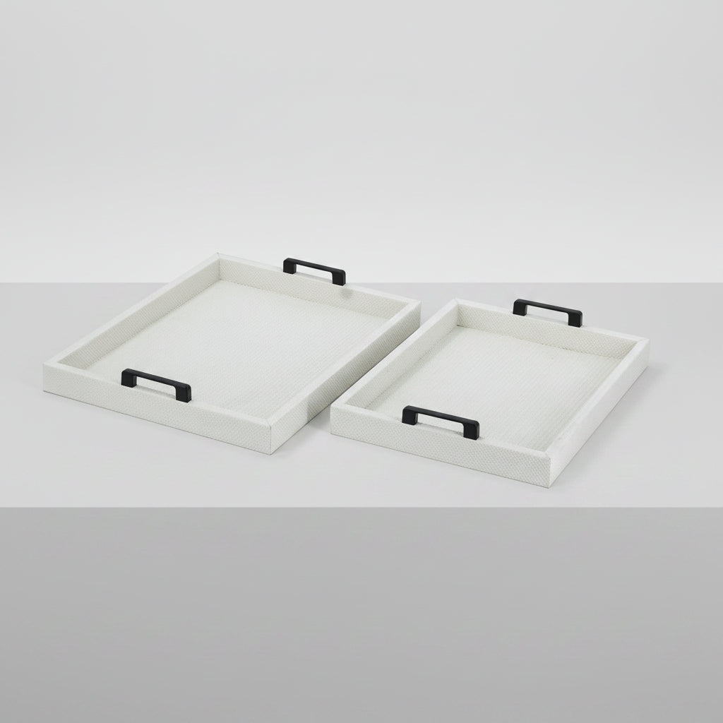 Set de Bandejas Decorativas 18x14x2.5 Cm - 15.5x12x2.5 Cm