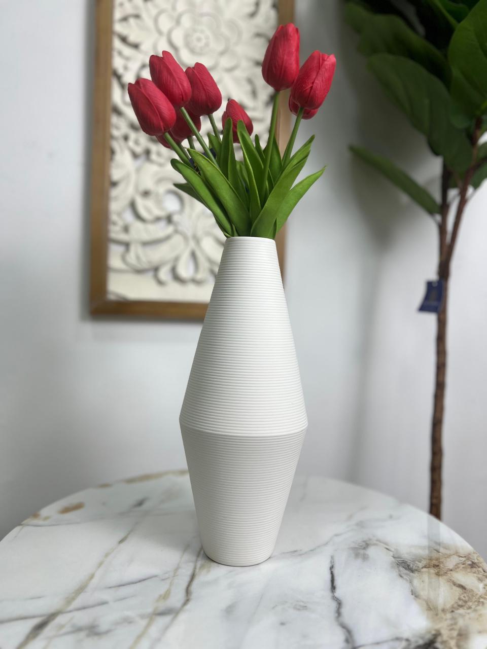 Florero Conico Blanco