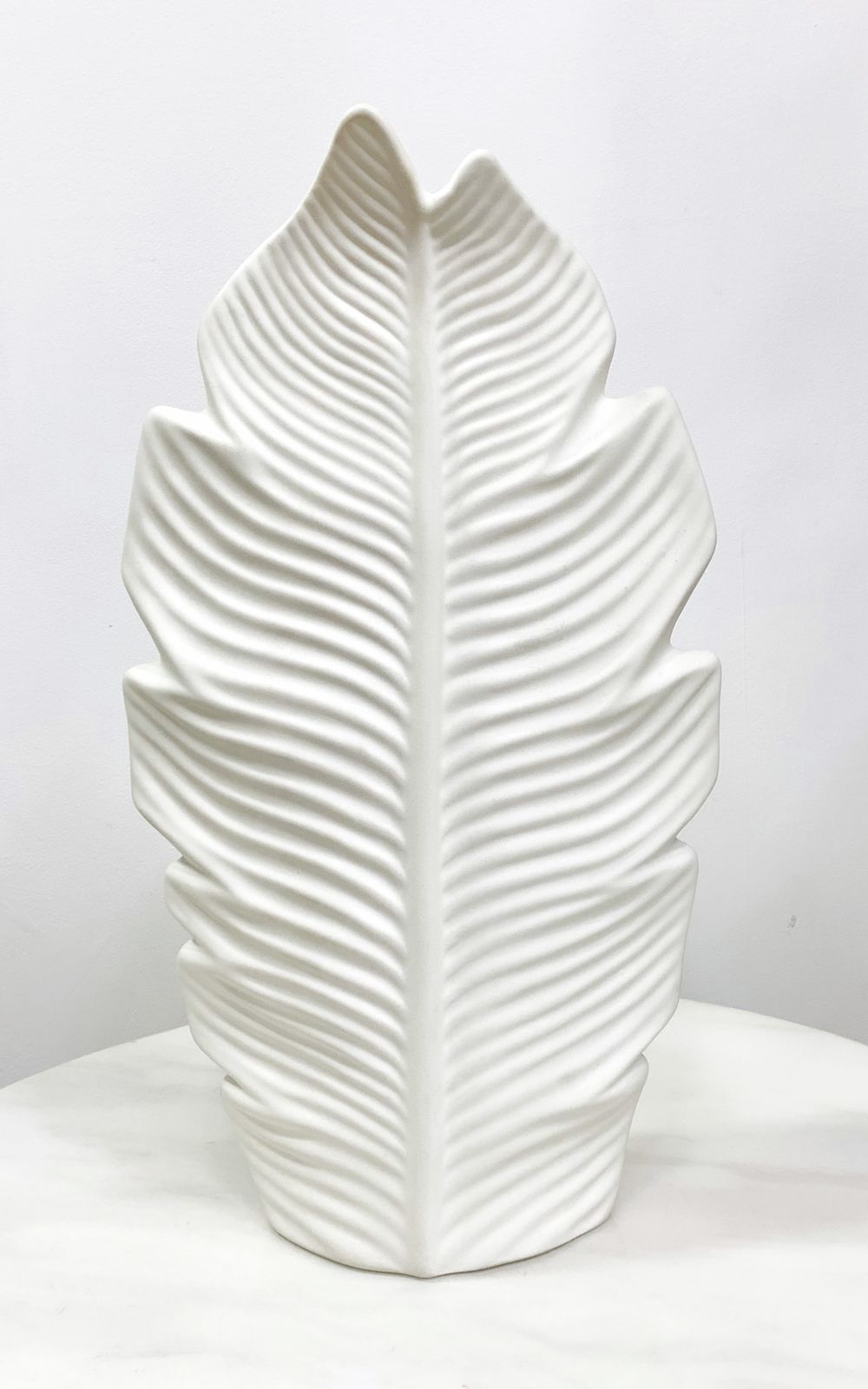 Florero Hoja Blanco