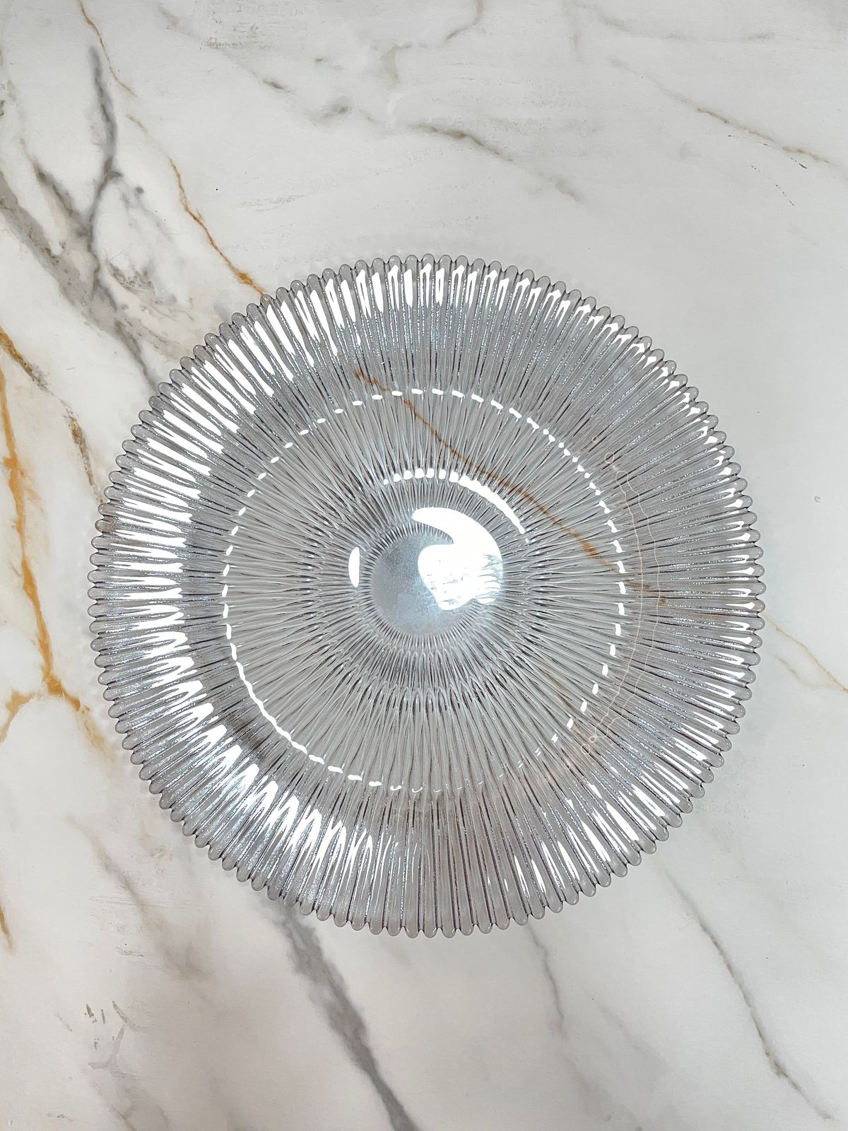 Plato Base Gris Vidrio