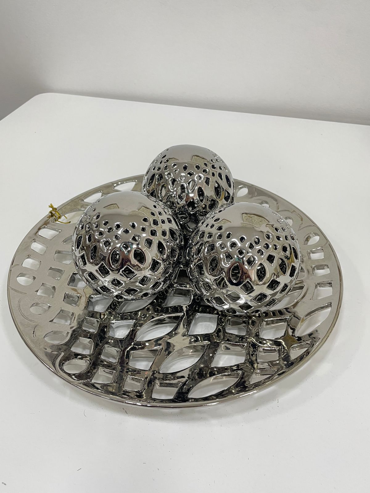 Centro de Mesa Plateado - Grande