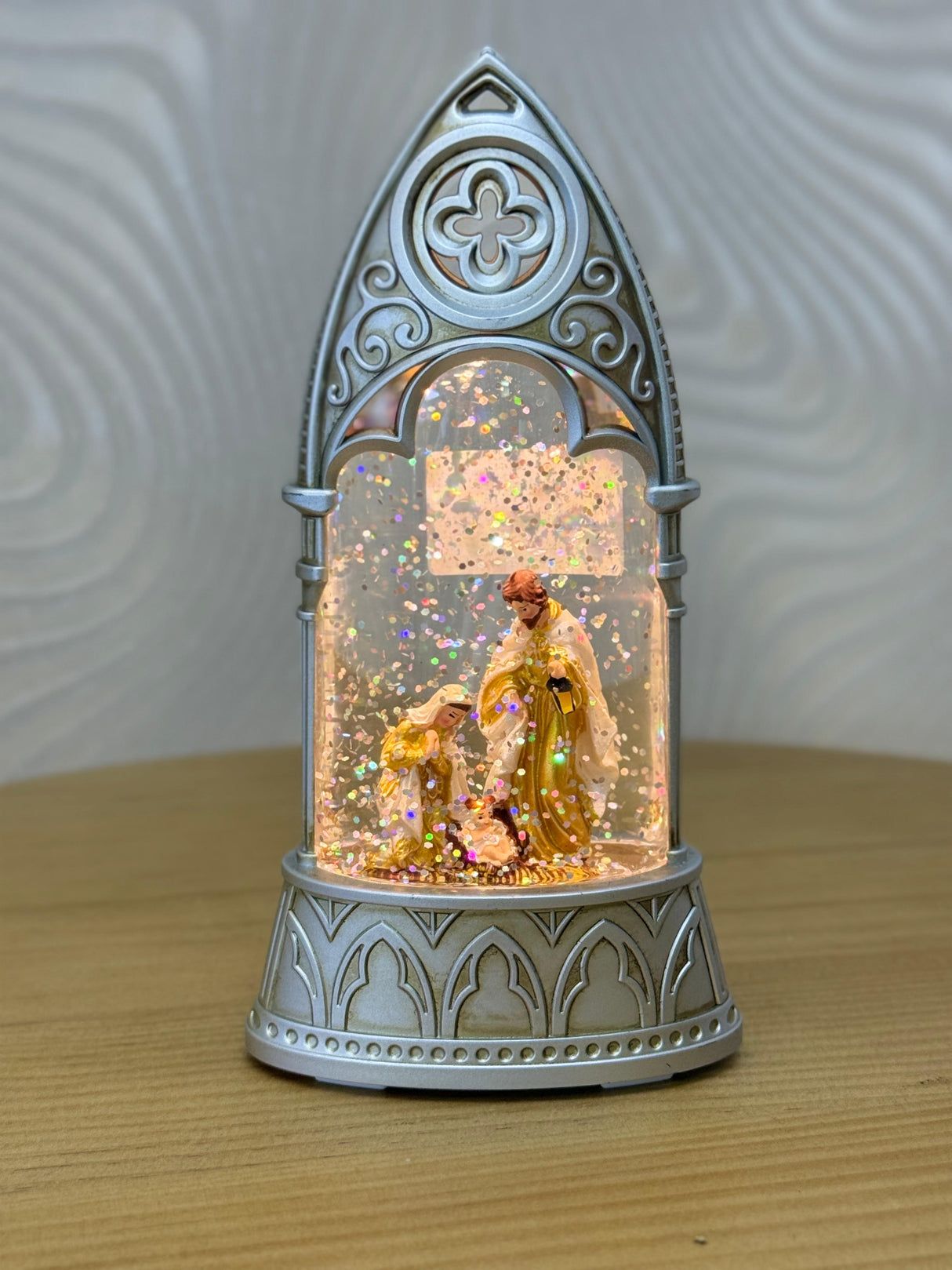 Nacimiento Plateado con Luz