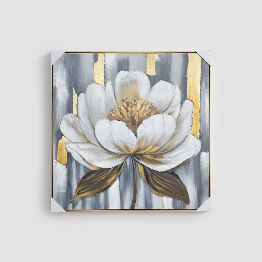 Cuadro Floral 100x100x3.5 Cm