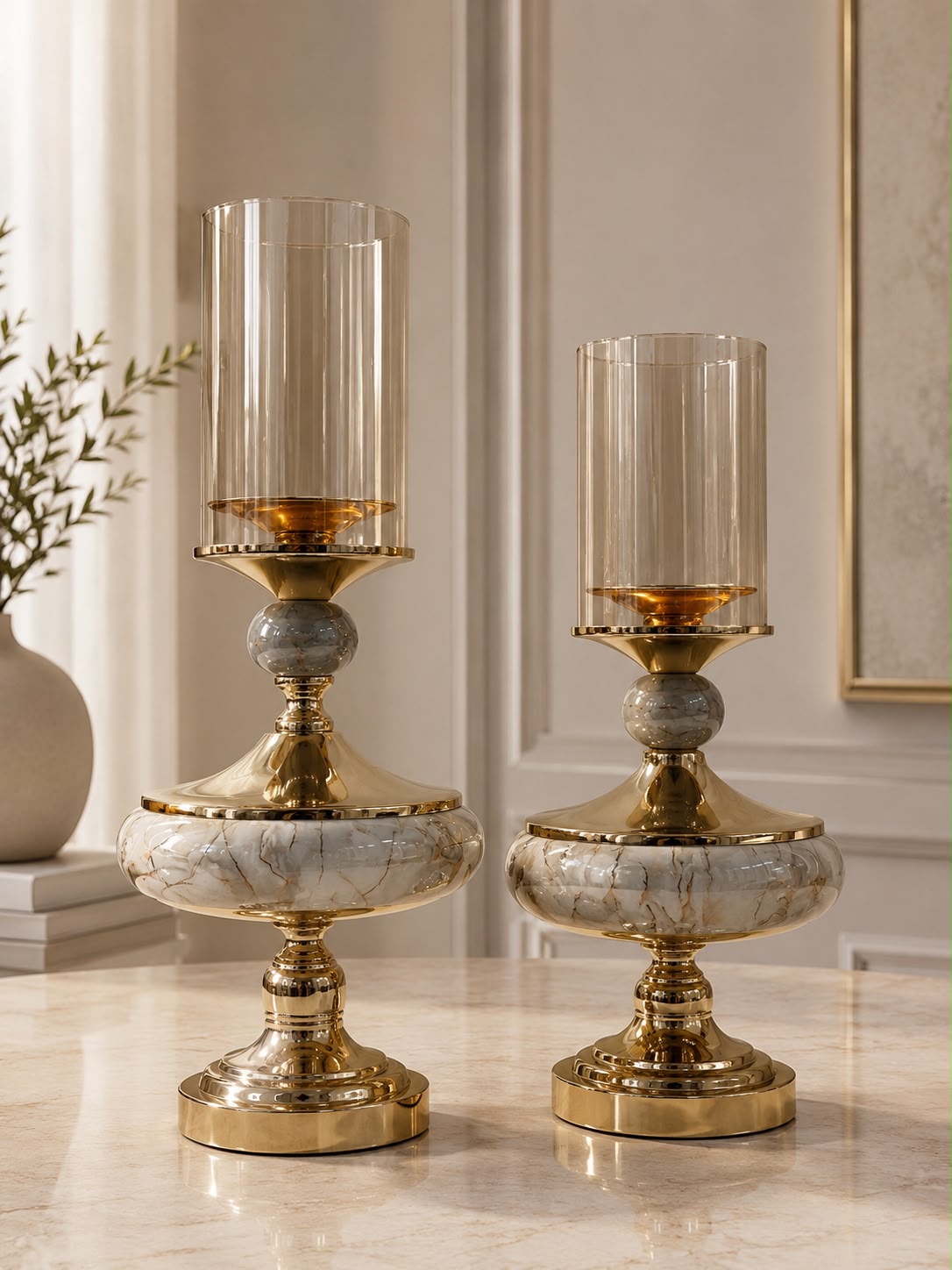 Set Candelabro x 2 20X46CM 20X40CM