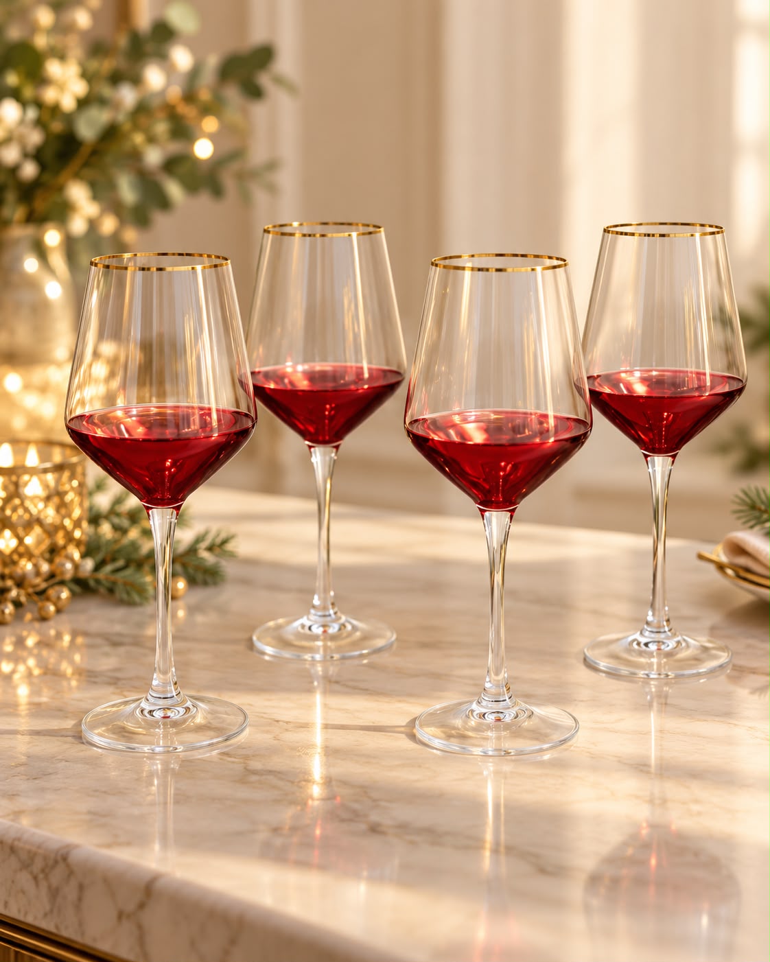 Set de copas vino x 4