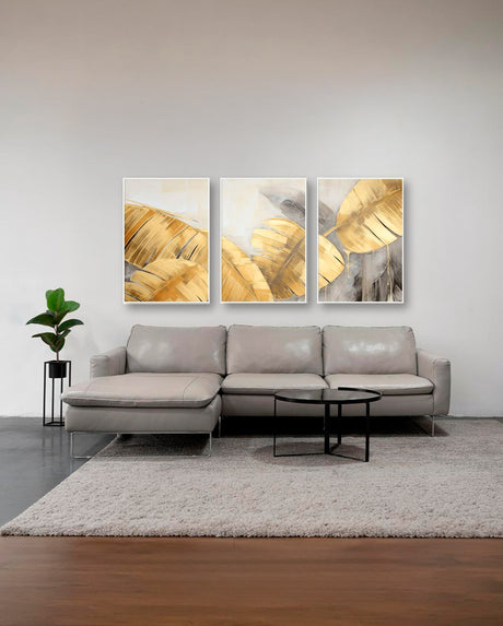 Cuadro Triptico Hojas