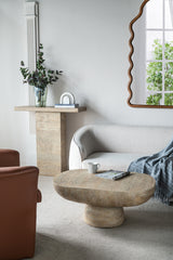 Mesa de Centro Ovalada 100% en Magnesio 38.1 x 91.4 x 61cm