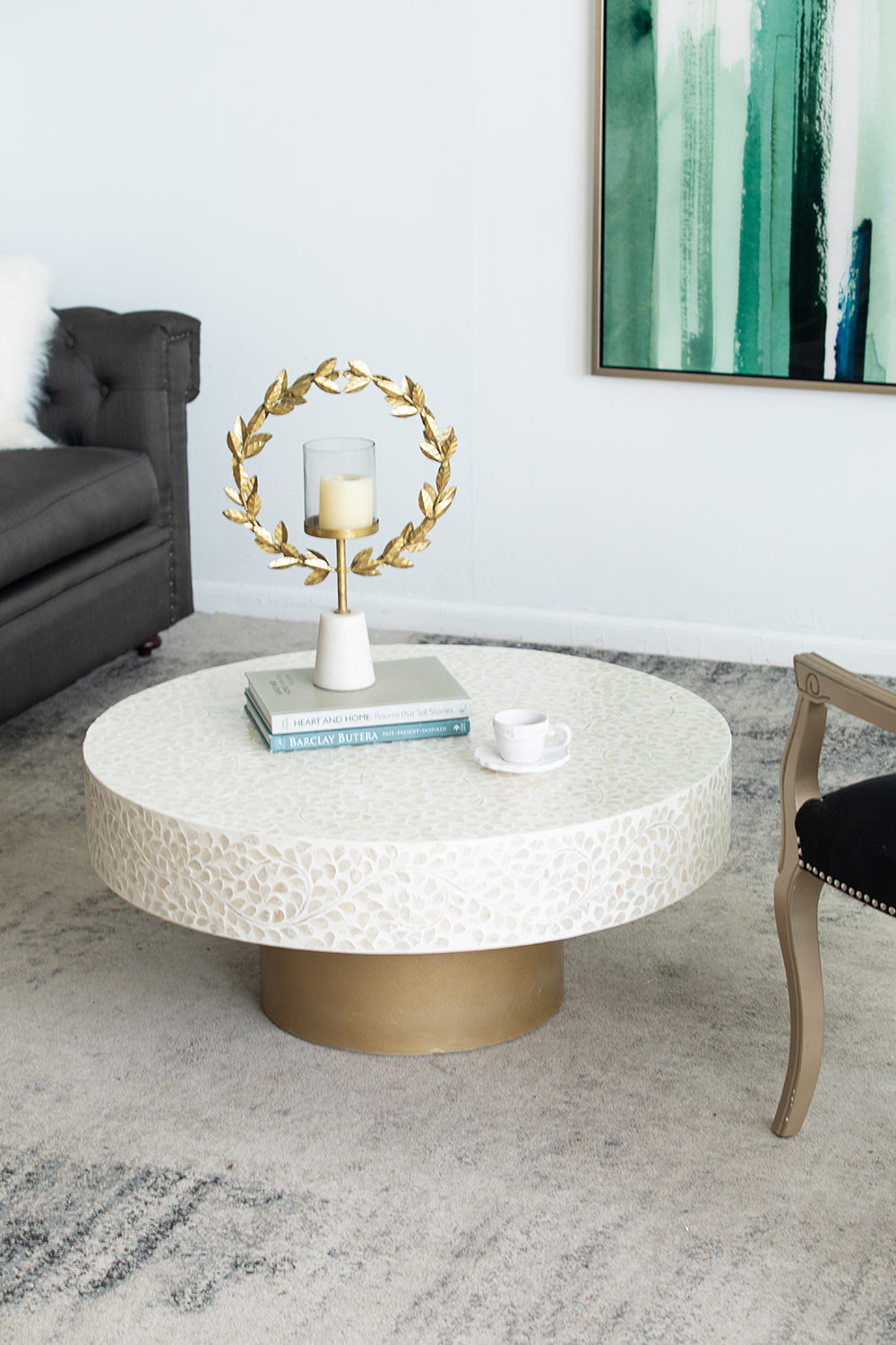 Mesa de Centro Diseño Capiz 41 x 89 x 89cm