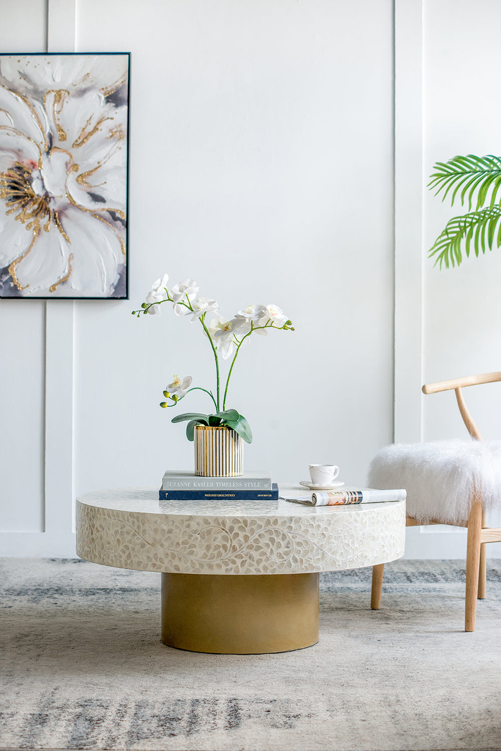 Mesa de Centro Diseño Capiz 41 x 89 x 89cm