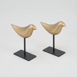 Set Pájaros soporte de metal 20 x 16 x 6cm