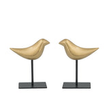 Set Pájaros soporte de metal 20 x 16 x 6cm