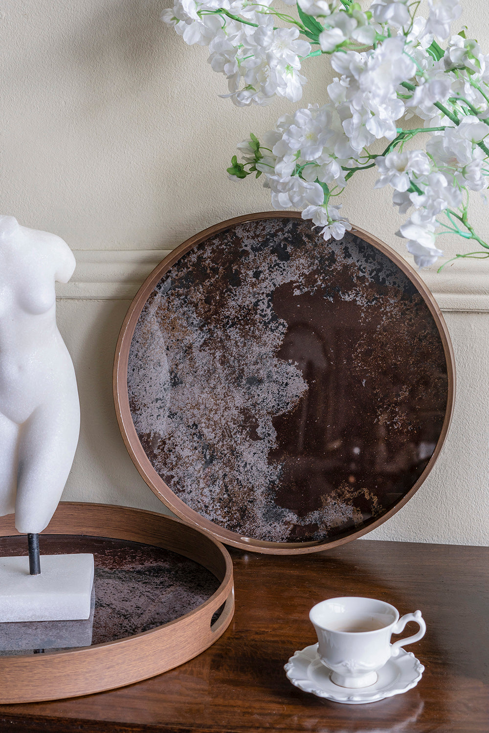 Set Bandejas Decorativa L:D15.5x1.5" S:D13.5x1.5"