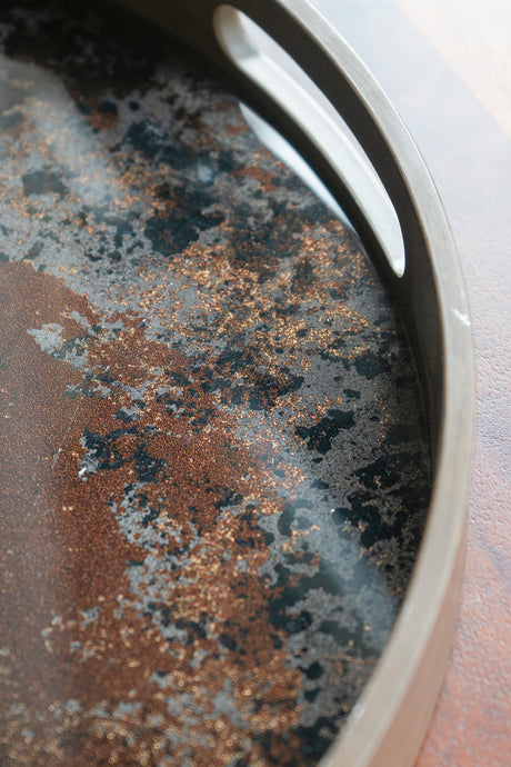 Set Bandejas Decorativa L:D15.5x1.5" S:D13.5x1.5"