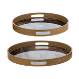 Set Bandejas Decorativa L:D15.5x1.5" S:D13.5x1.5"