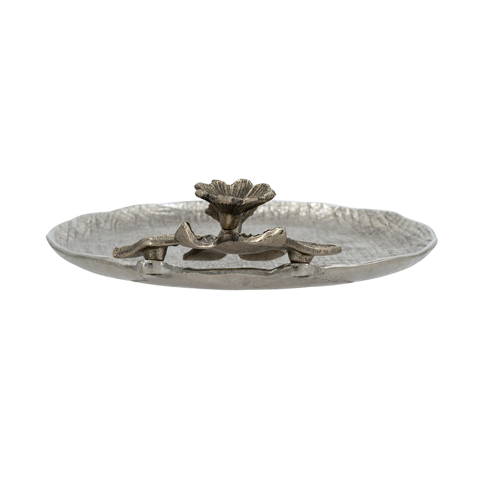 Bandeja Decorativa Floral  7 x 35,6 x 30,5 cm