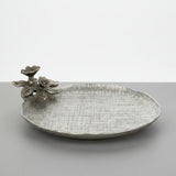Bandeja Decorativa Floral  7 x 35,6 x 30,5 cm