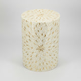Mesa Auxiliar Decorativa en Capiz 50 x 35 x 35cm