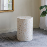 Mesa Auxiliar Decorativa en Capiz 50 x 35 x 35cm