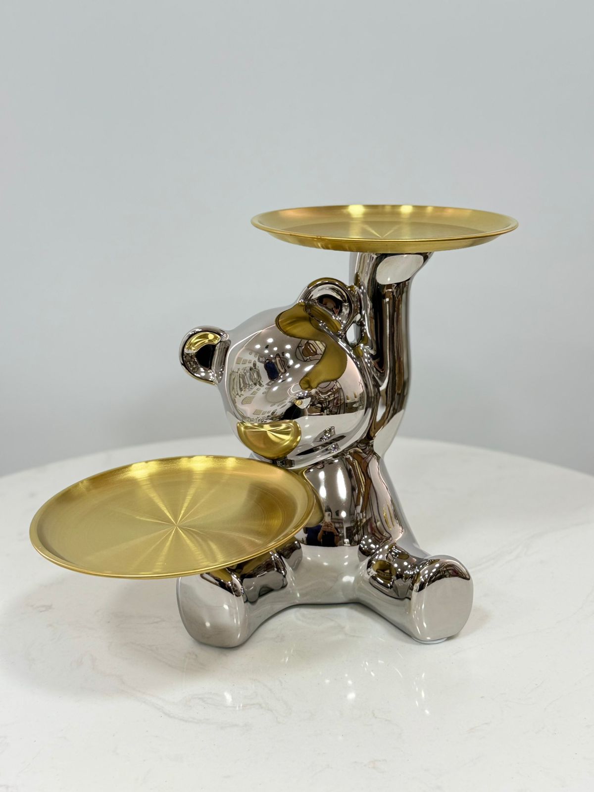 Oso Recibidor Plateado