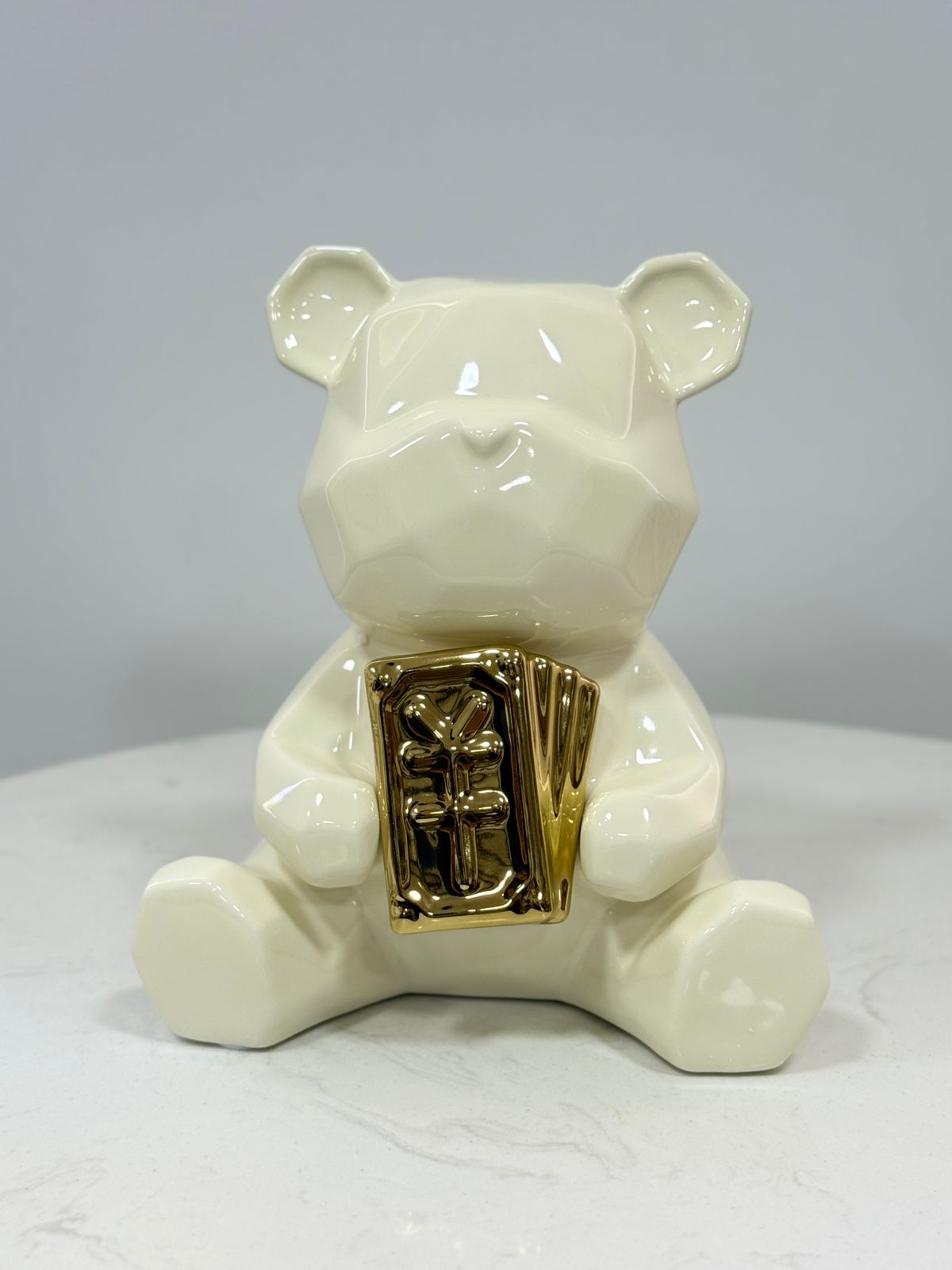 Oso Cartas Blanco/Dorado