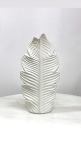 Florero Hoja Blanco
