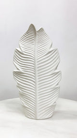 Florero Hoja Blanco