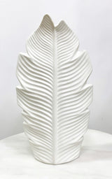Florero Hoja Blanco