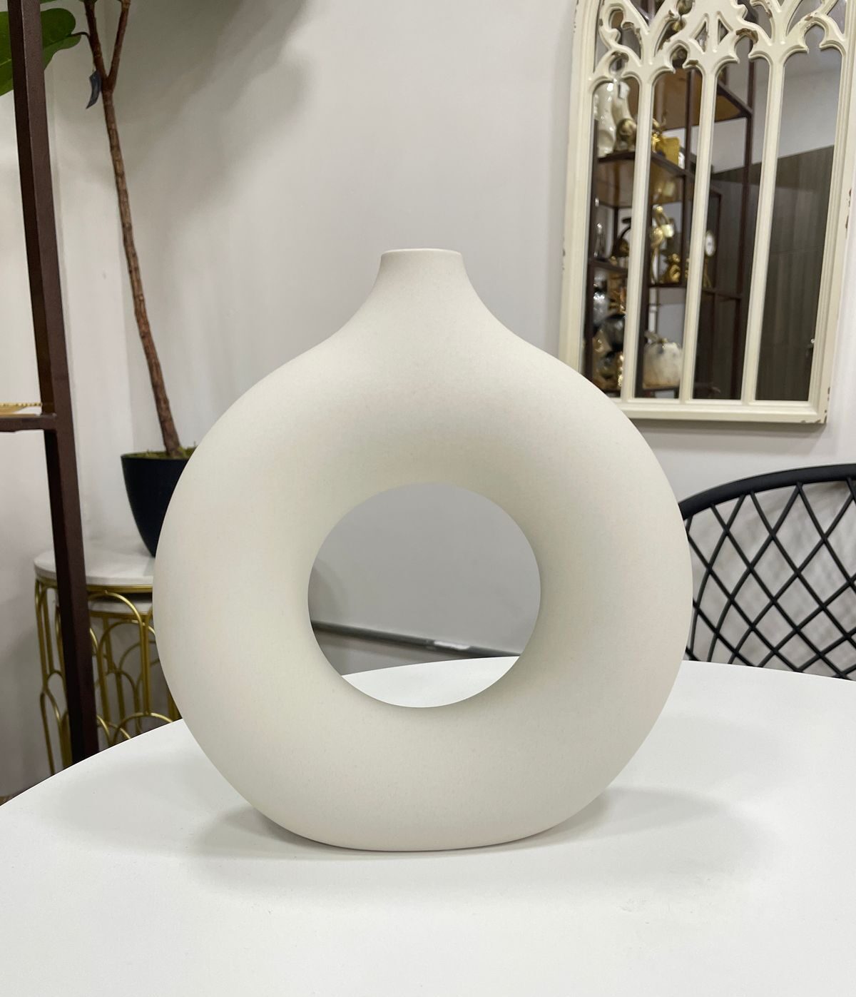 Florero Redondo Crema - Pequeño