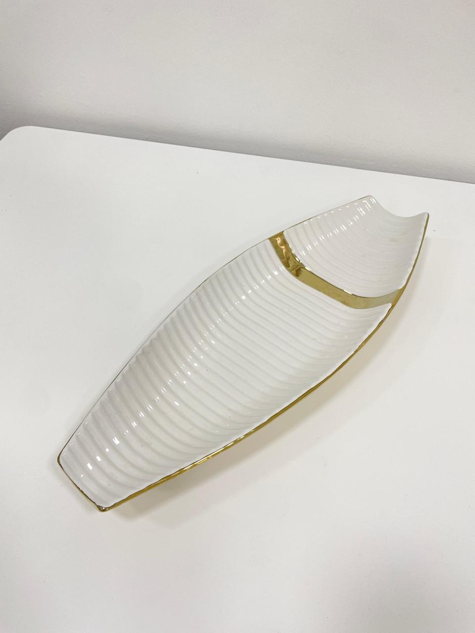 Centro de Mesa Blanco/Dorado