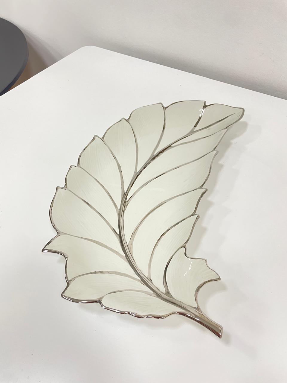 Bandeja Hoja Blanca/Plateada