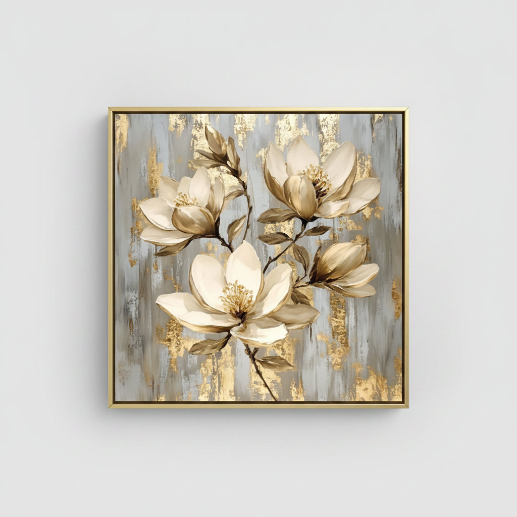 Cuadro floral 100x100x3.5 Cm