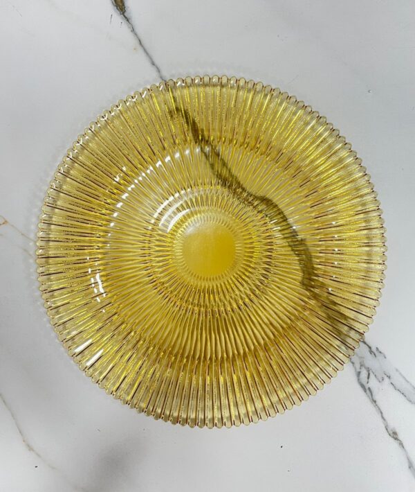 Plato Base Ambar Vidrio