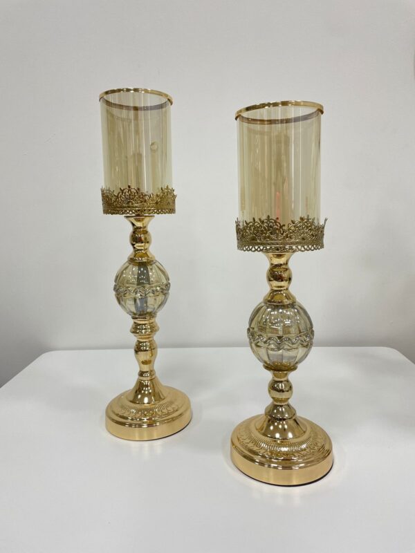 Set Candelabros Champaña