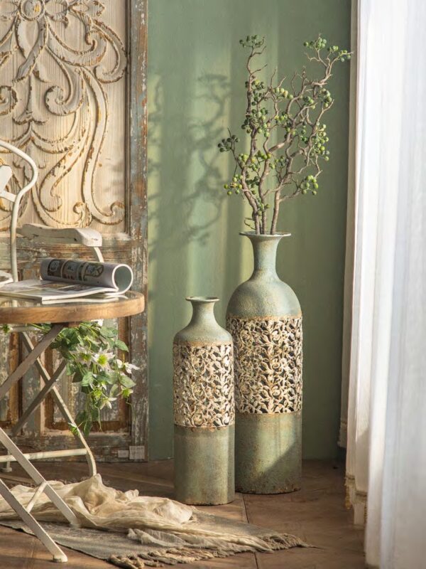 Florero Vintage Metalico