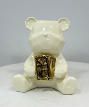 Oso Cartas Blanco/Dorado
