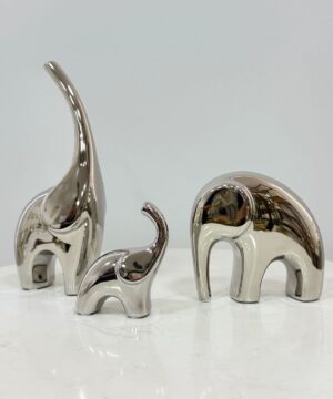 Elefantes x3 Plateados